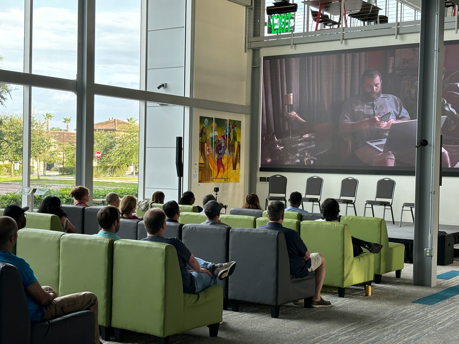 Filmmakers and audience at JaxFuse Film Day in Nocatee